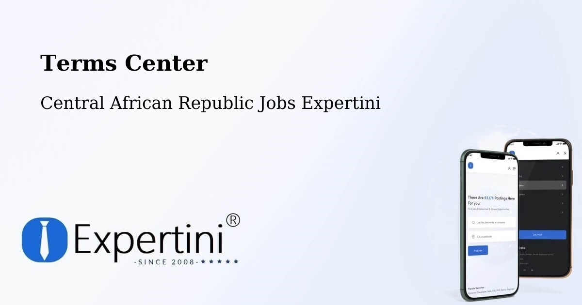 Terms of Service – Central African Republic - Central African Republic Jobs Expertini
